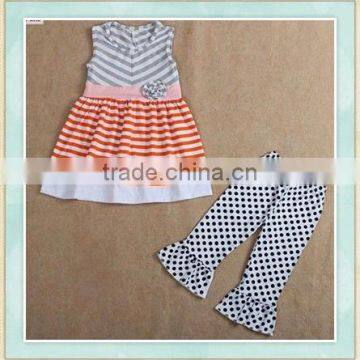 2017 Bandage dress wholesale children clothes made in korea sleeveless outfit children cabinet