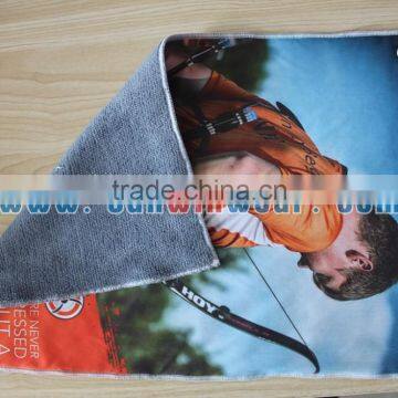 Custom Sublimated Microfiber Golf Towel With Hook Golf Cleaning Cloth Towel Made in China Wholesale photo-2