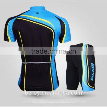 BEROY 2016 Latest Men's Short Sleeve Cycling Suit With Padded Shorts,cheap China Wholesale Bike Clothing photo-2