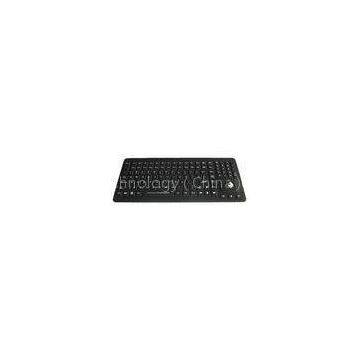 24 function key panel mount keyboard with trackball for military / industrial