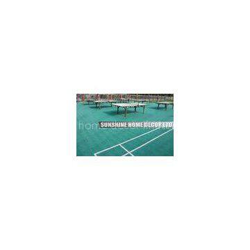 PP Interlocking Sports Flooring , Table Tennis Court Floor With Embossed Vein