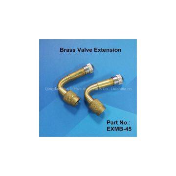 Flexible brass tire valve extension