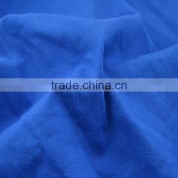 China factory shaoxing T shirt fabric 100% knit combed cotton single jersey fabric