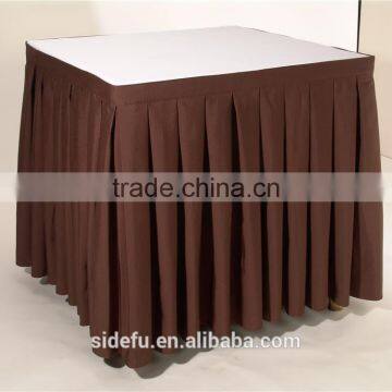 Wholesale Customized Fancy Square Ruffled Table Skirt photo-3