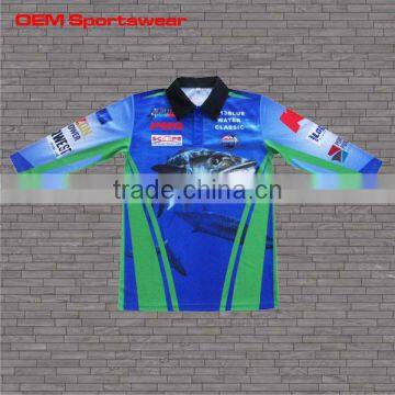 Wholesale polyester fishing shirts for sports