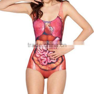 2013 Cover-ups Tankinis Set DEM GUTS SWIMSUIT One Piece Digital Print Bathing Suit Backless Swimwear Women S125-46