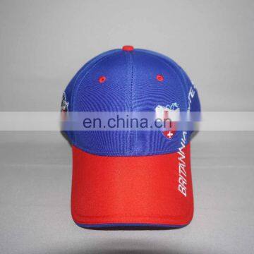 Fashion caps DT-089 material 100% polyester red and blue color, embroidery logo made in vietnam