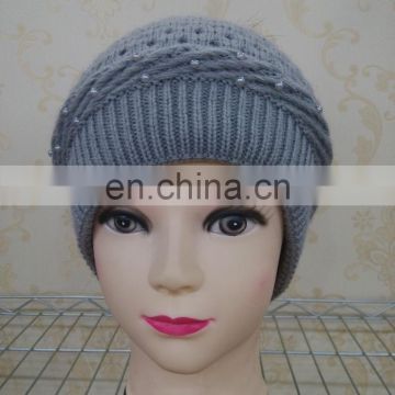 Real Wool Knitted With Raccoon Fur Pompom Beanie Hat Pretty Wool Knitted Raccoon Fur Ball hat