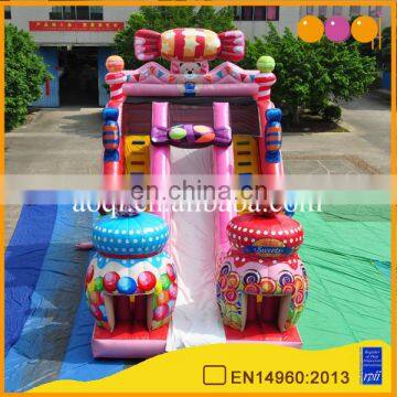 2017 Guangzhou hot sale cheap factory candy commercial inflatable bouncer slide for child