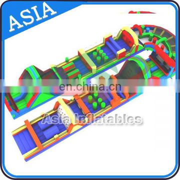 Giant Outdoor Inflatable Obstacle Course Equipment For Adults And Children