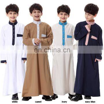 In stock Simple But Nice new arrival kids Long Sleeve muti-colors Kaftan Dress latest jilbab abaya In Stock