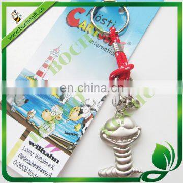 top quality 3D animal metal keyring for Cartoons