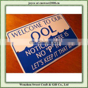 custom design metal signs with letters/embossed metal signs