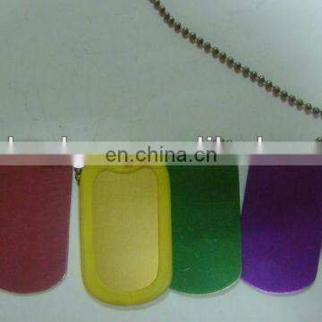various colors stamping anodized Aluminum dog tag
