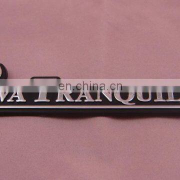 Customized Embossed Plastic ABS Logo With Sponge Glue photo-3