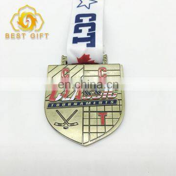 Manufacturer Custom Plating Gold Color Sports Award Medal For Souvenir