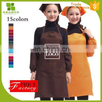 2017 most popular Aprons With Two Pockets Kitchen Cooking Bib Chef FOR Restaurant with high quality