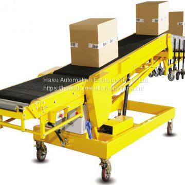 Container unloading equipment belt conveyor price extendable telescopic belt conveyor