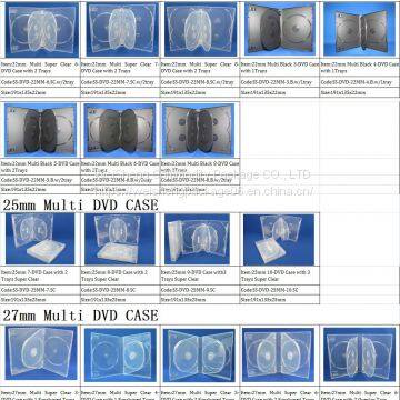 WEISHEGN 10-Discs Standard DVD/CD-ROM Box Case PP DVD Duplicator Case Storage DVD Cases Transparent With Flim 35mm photo-5