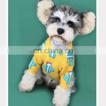 Dog Clothes Spring Autumn Cactus Knitting Shirt Knitwear Teddy Dog Schnauzer Pomeranian Corgi Pet Clothing photo-4