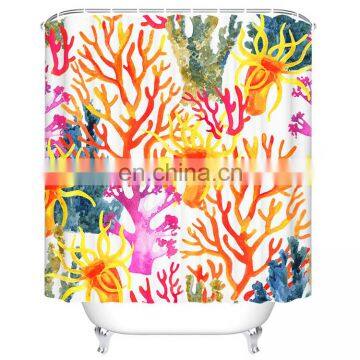 Custom Ocean Sea Star Patterns Mouldproof Shower Curtain Liner With Magnets photo-2