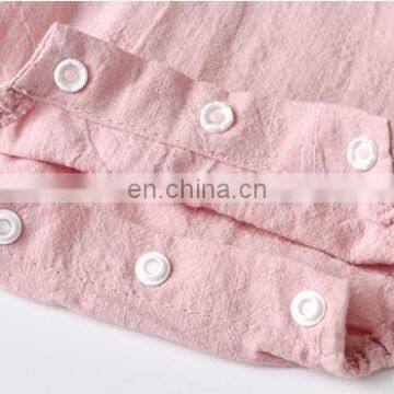 Pure Color Casual Wear Newborn Romper Long Sleeve Cotton One Piece Jumpsuit photo-5