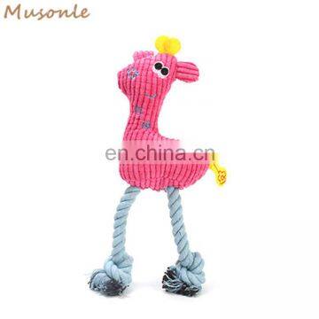 Luxury Teddy Dog Clean Teeth Rope Squeaky Plush Pet Toy photo-2