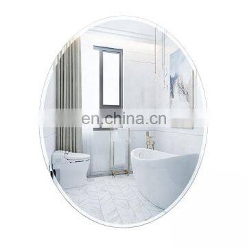 Large Simple Round Streamlined 1 Inch Beveled Oval Wall Mirror 24" x 36" Frameless Oval Mirror