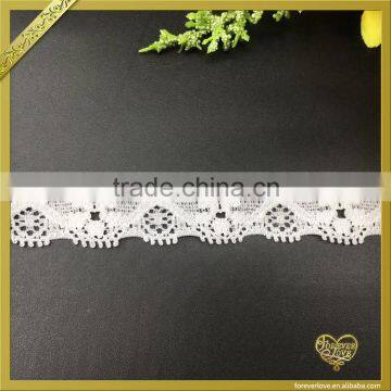 Wholesal New Fancy White Elastic Eyelash Lace Trim FLL-060 photo-2