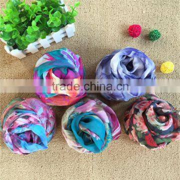 Fashion print women scarf chiffon scarf