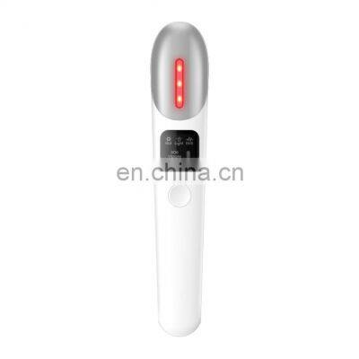 2021 New Tech Eye massager with 42 degree heated warm care vibration massage Red light skin care EMS-Firm skin eye care device