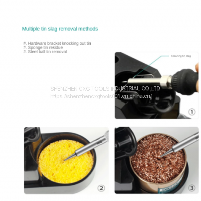 CXG Stand for Soldering Iron With Tip Cleaner Brass Wire and Sponge Soldering Stand Soldering Bracket L009 photo-3