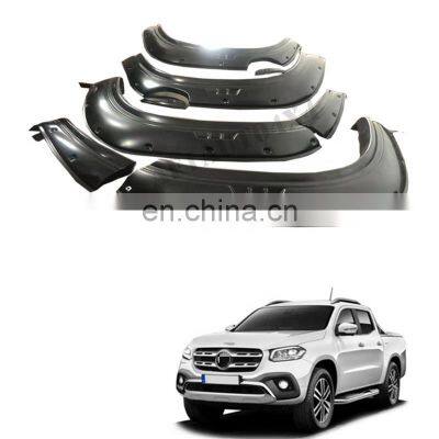 Black Pocket Bolt-riveted Style Wheel Arches Fender Trim For X-class W470