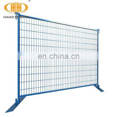 Blue powder coated Canada temporary fence construction fencing panels hot sale