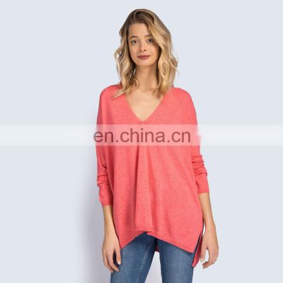 Women Mongolian Cashmere Vneck Sweater Woman