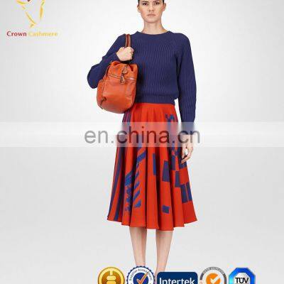 Ladies Fashion Long Sleeve Rib Knit Sweater photo-4