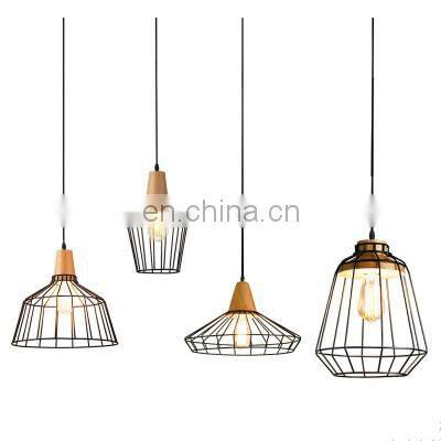 Retro Industrial Metal Cage Hanging Lamp Decorative Single Head Indoor chandelier Pendant Lamps