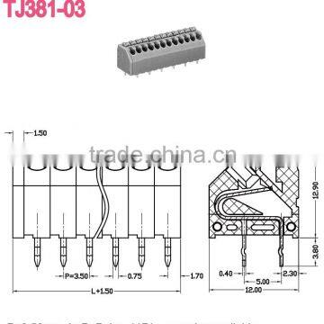 3.05mm Screwless Spring Terminal Block for Electric Equitment Wholesale photo-2