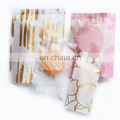 Nougat Heat Seal Packaging Wrappers CPP Laminated Poly 3 Sides Seal Sachet for Favor Treat Candies Cholocates