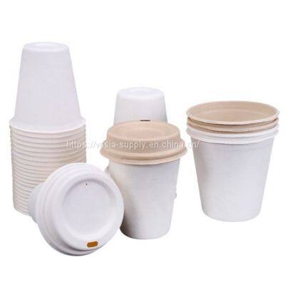 Eco friendly disposable compostable sugarcane bagasse coffee cup china biodegradable