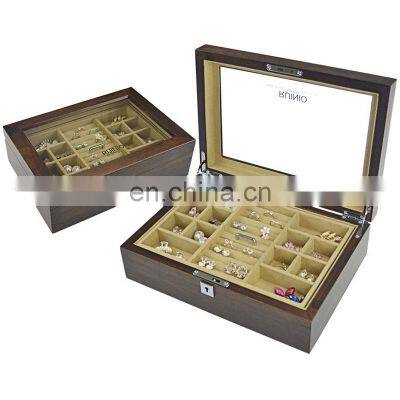 Solid Wood Baking Lacquer Bracelet Ring Jewelry Wooden Ornament Box Storage