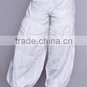 Cotton Gray and White Color Harem Trouser Bottoms Pants photo-2
