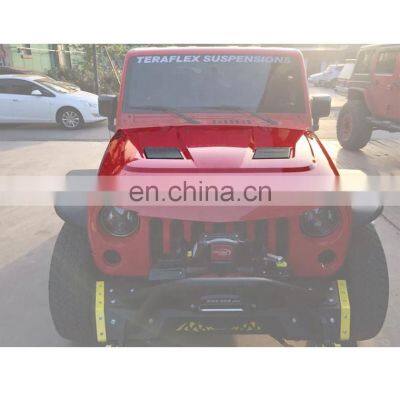 Black Steel Hood Cover for Jeep for for Wrangler JK photo-2