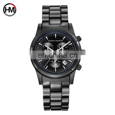 HANNAH MARTIN HM-1039 Quartz Watches Minimalist Metal Stainless Steel With Day and Date Men Customized OEM Mens 2019 Men's Round photo-3