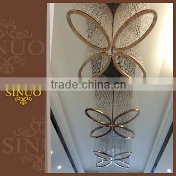 New design Glass pendant energy saving chandelier flower false ceiling light