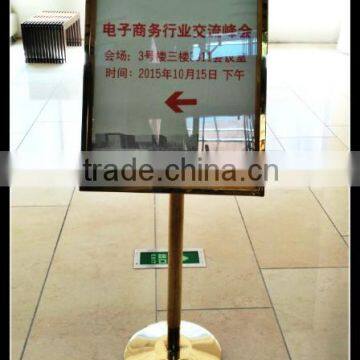 Sign Display Stand-golden Stainless Steels Floor Stand-sign Board-POP Poster Board Stands High Quality photo-3
