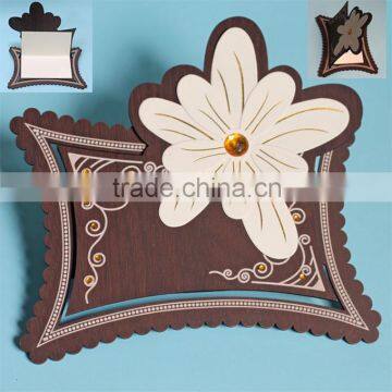 2016 Hot Sale Newest Products Luxury Wooden Flower Wedding Greeting Invitation Card