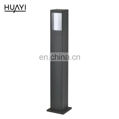 HUAYI Cheap Price Aluminum E26 E27 IP54 Waterproof 60w Lawn Pillar Light Outdoor Garden Lamp