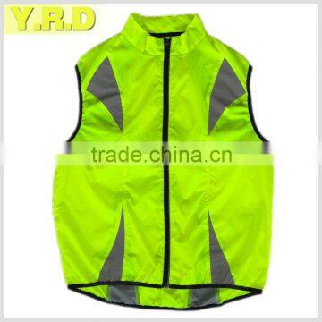 High visibility reflective safety motor vest EN1150