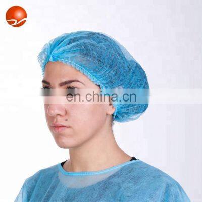 in Stock Cleanroom Non Woven Mop Caps Black Color Bouffant Cap photo-2